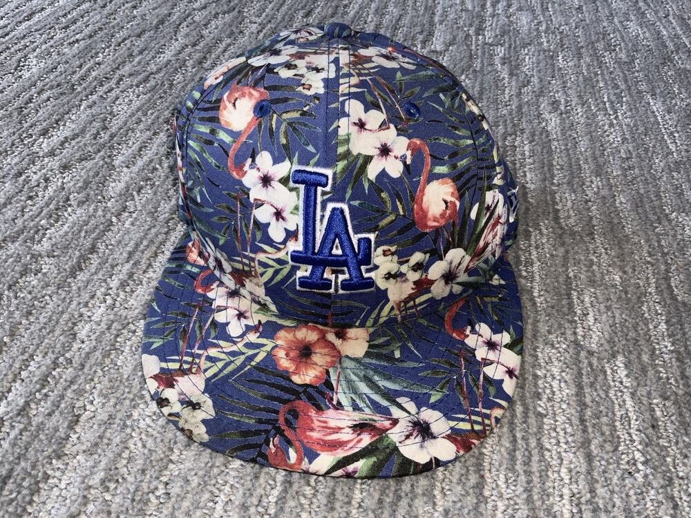 LA DODGERS Tropical Floral New Era 9Fifty Snapback Hat/Cap Embroidered